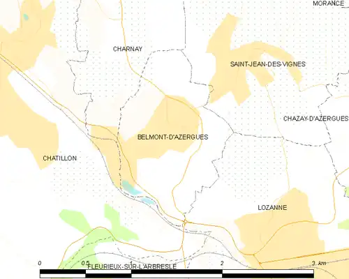 Detailkaart van de gemeente