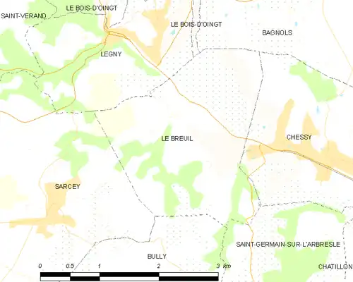 Detailkaart van de gemeente