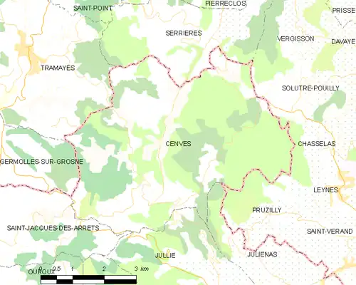 Detailkaart van de gemeente