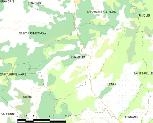 Detailkaart van de gemeente