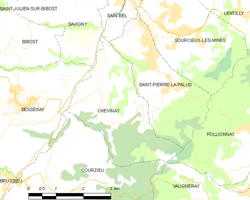 Detailkaart van de gemeente