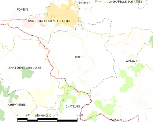 Detailkaart van de gemeente