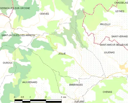 Detailkaart van de gemeente