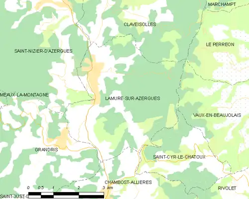 Detailkaart van de gemeente