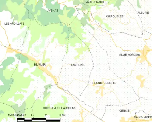 Detailkaart van de gemeente