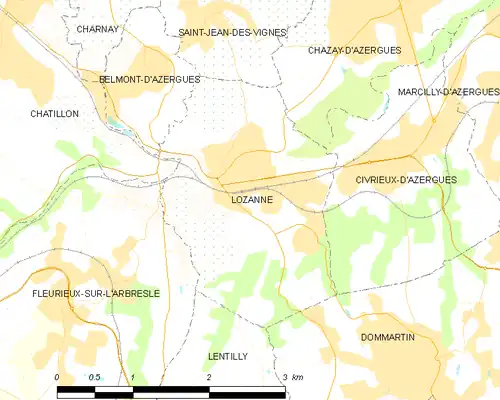 Detailkaart van de gemeente