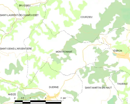 Detailkaart van de gemeente