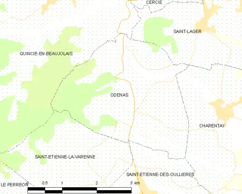 Detailkaart van de gemeente