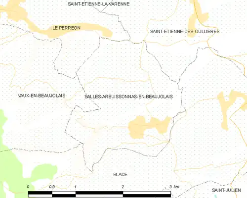 Detailkaart van de gemeente