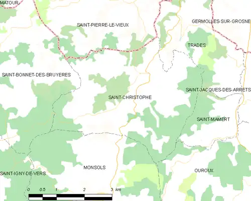 Detailkaart van de gemeente