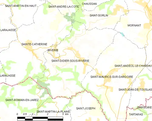 Detailkaart van de gemeente