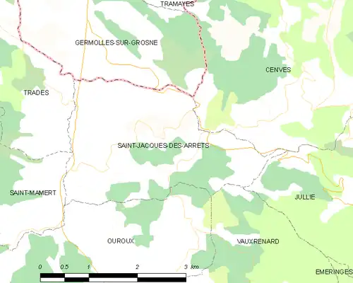 Detailkaart van de gemeente