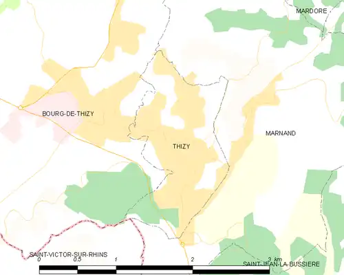 Detailkaart van de gemeente