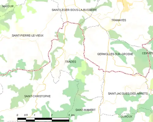 Detailkaart van de gemeente