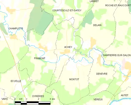 Detailkaart van de gemeente