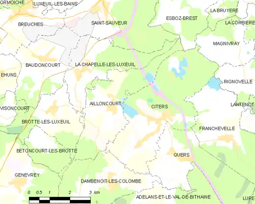 Detailkaart van de gemeente