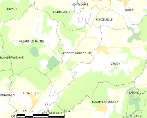 Detailkaart van de gemeente