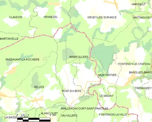 Detailkaart van de gemeente