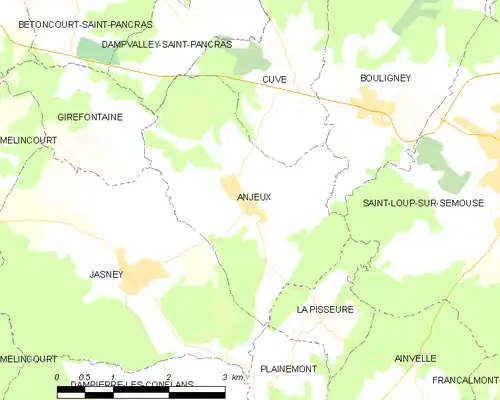 Detailkaart van de gemeente