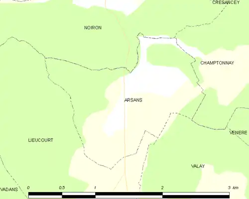 Detailkaart van de gemeente