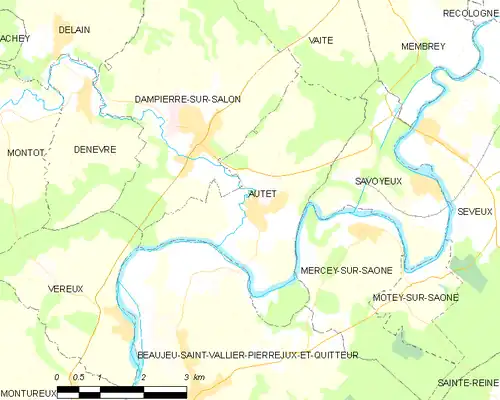 Detailkaart van de gemeente