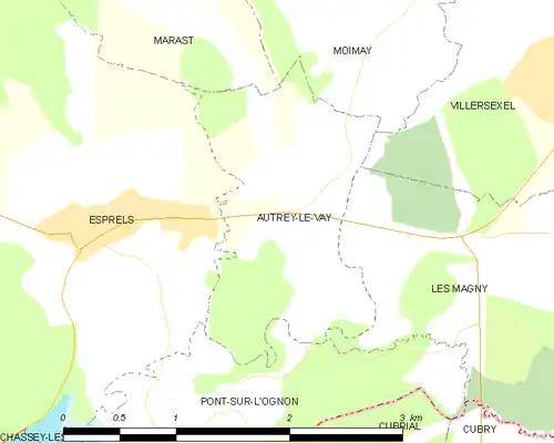 Detailkaart van de gemeente