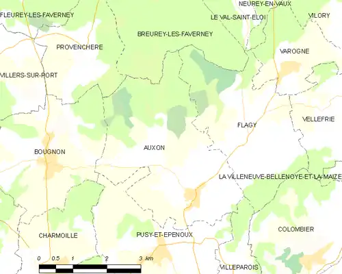 Detailkaart van de gemeente