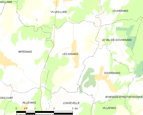 Detailkaart van de gemeente