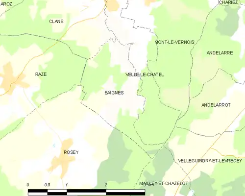 Detailkaart van de gemeente