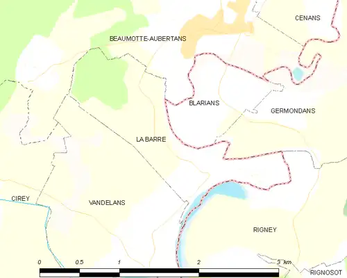 Detailkaart van de gemeente