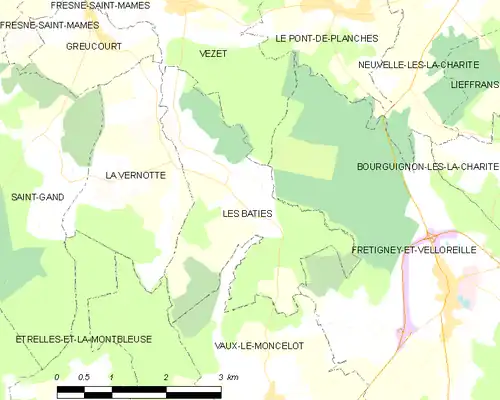 Detailkaart van de gemeente