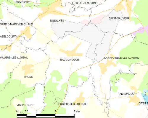 Detailkaart van de gemeente