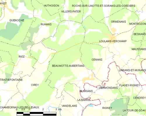 Detailkaart van de gemeente