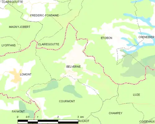 Detailkaart van de gemeente