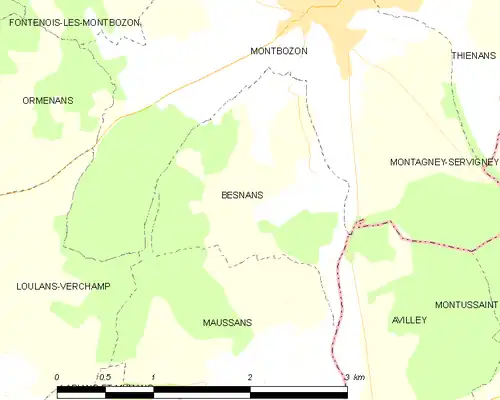 Detailkaart van de gemeente