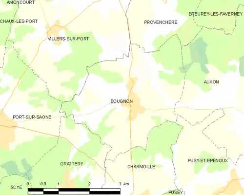 Detailkaart van de gemeente