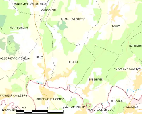 Detailkaart van de gemeente