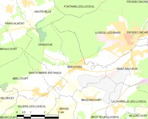 Detailkaart van de gemeente