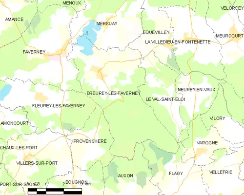 Detailkaart van de gemeente