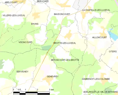 Detailkaart van de gemeente