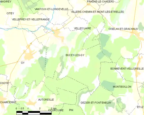Detailkaart van de gemeente