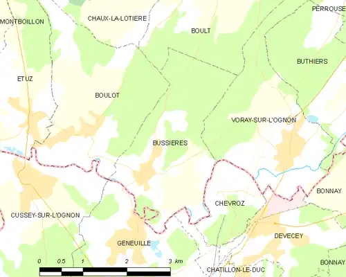 Detailkaart van de gemeente