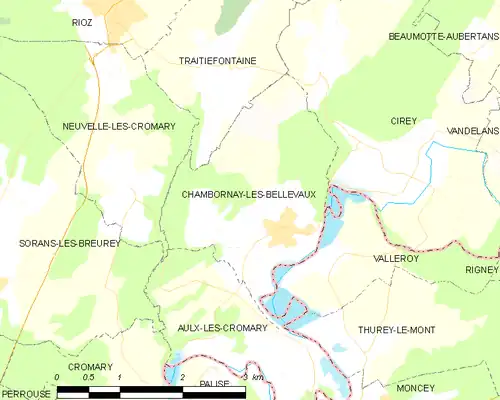 Detailkaart van de gemeente