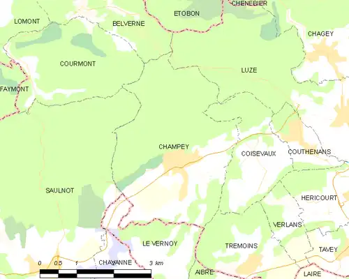 Detailkaart van de gemeente