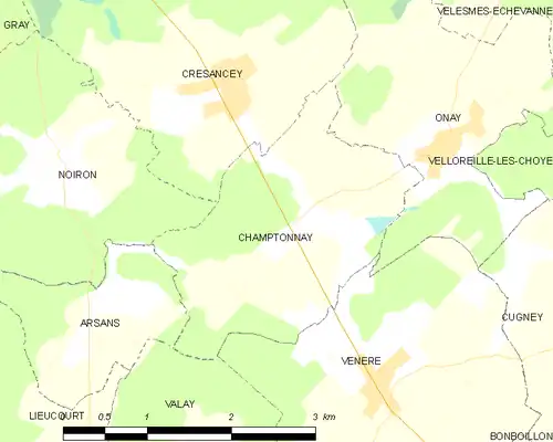 Detailkaart van de gemeente