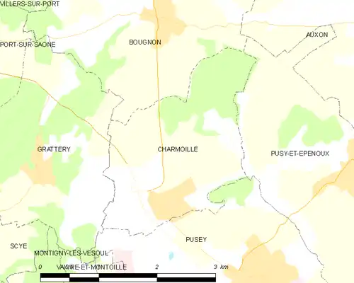 Detailkaart van de gemeente
