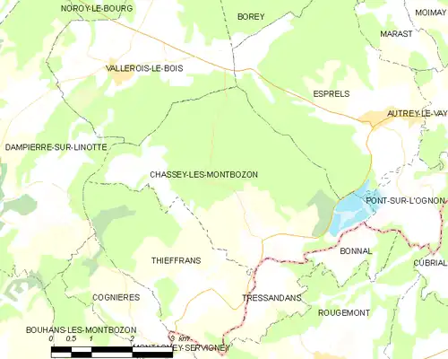 Detailkaart van de gemeente