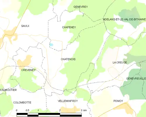 Detailkaart van de gemeente