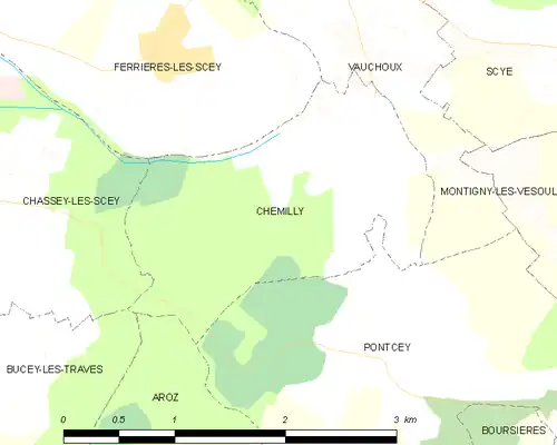 Detailkaart van de gemeente