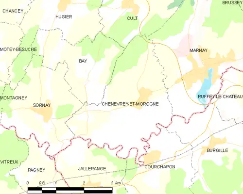 Detailkaart van de gemeente